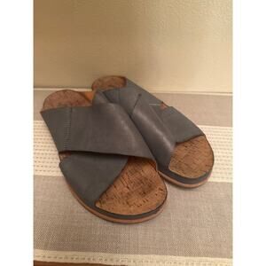 Kork-Ease Tutsi Cross Band Sandal in Gray Leather Size 10